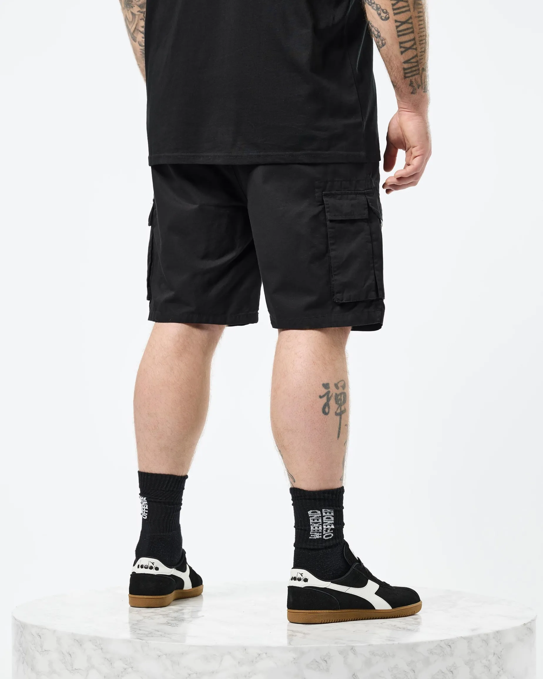 Plus Size - Mascia Cargo Shorts Black