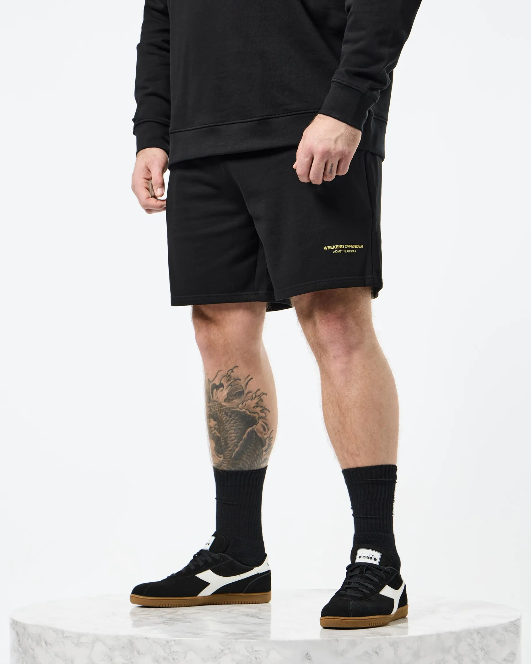 Plus Size - Mytros Shorts Black/Peridot Green