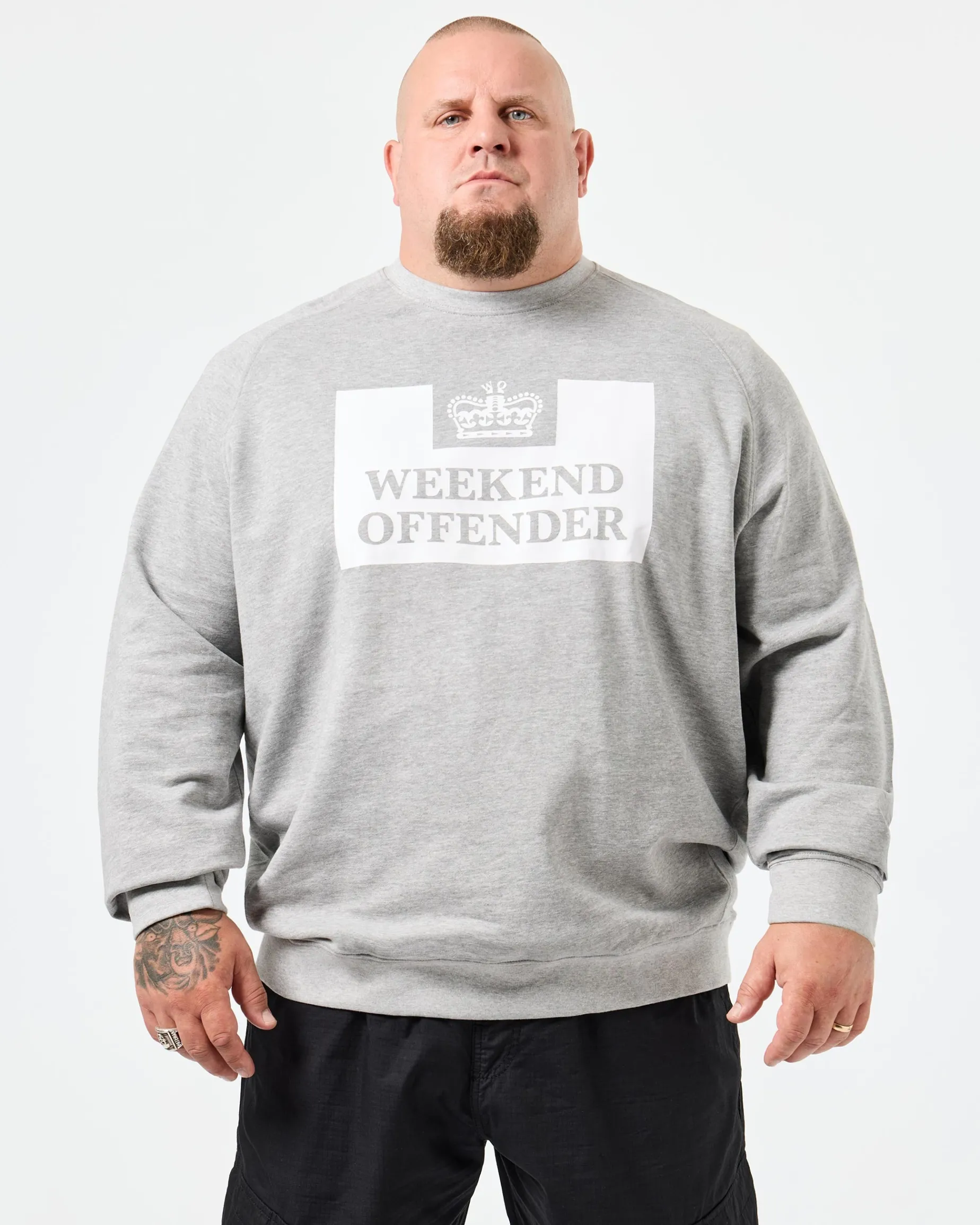 Plus Size - Penitentiary Classic Sweatshirt Grey Marl