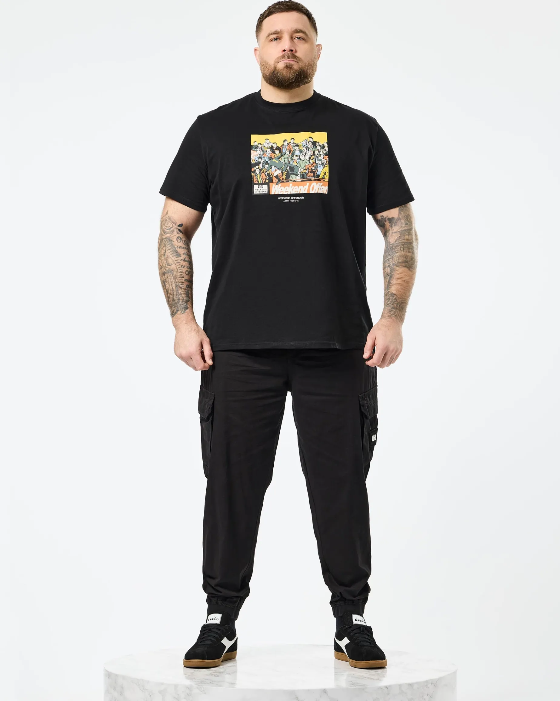Plus Size - Pianemo Cargo Pants Black