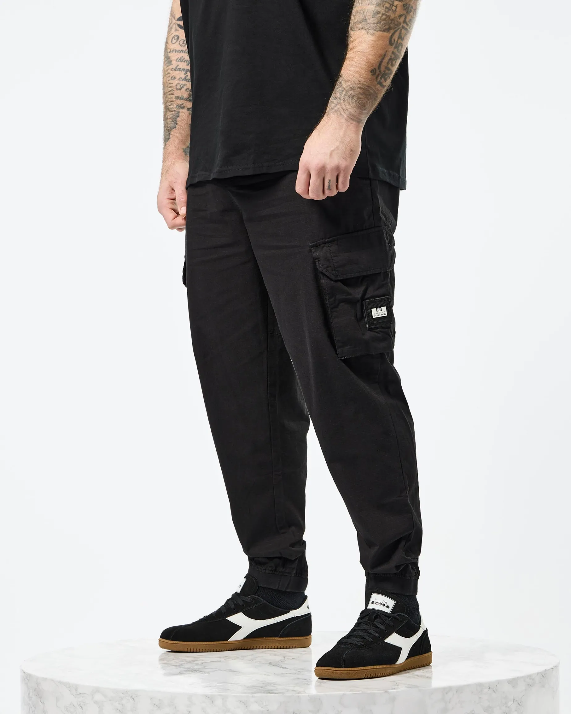 Plus Size - Pianemo Cargo Pants Black