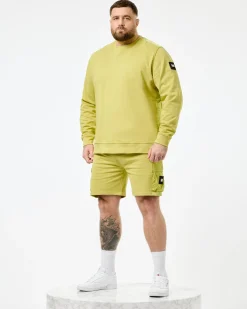 Plus Size - Pink Sands Jogger Shorts Peridot Green