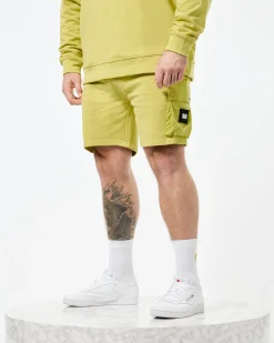 Plus Size - Pink Sands Jogger Shorts Peridot Green