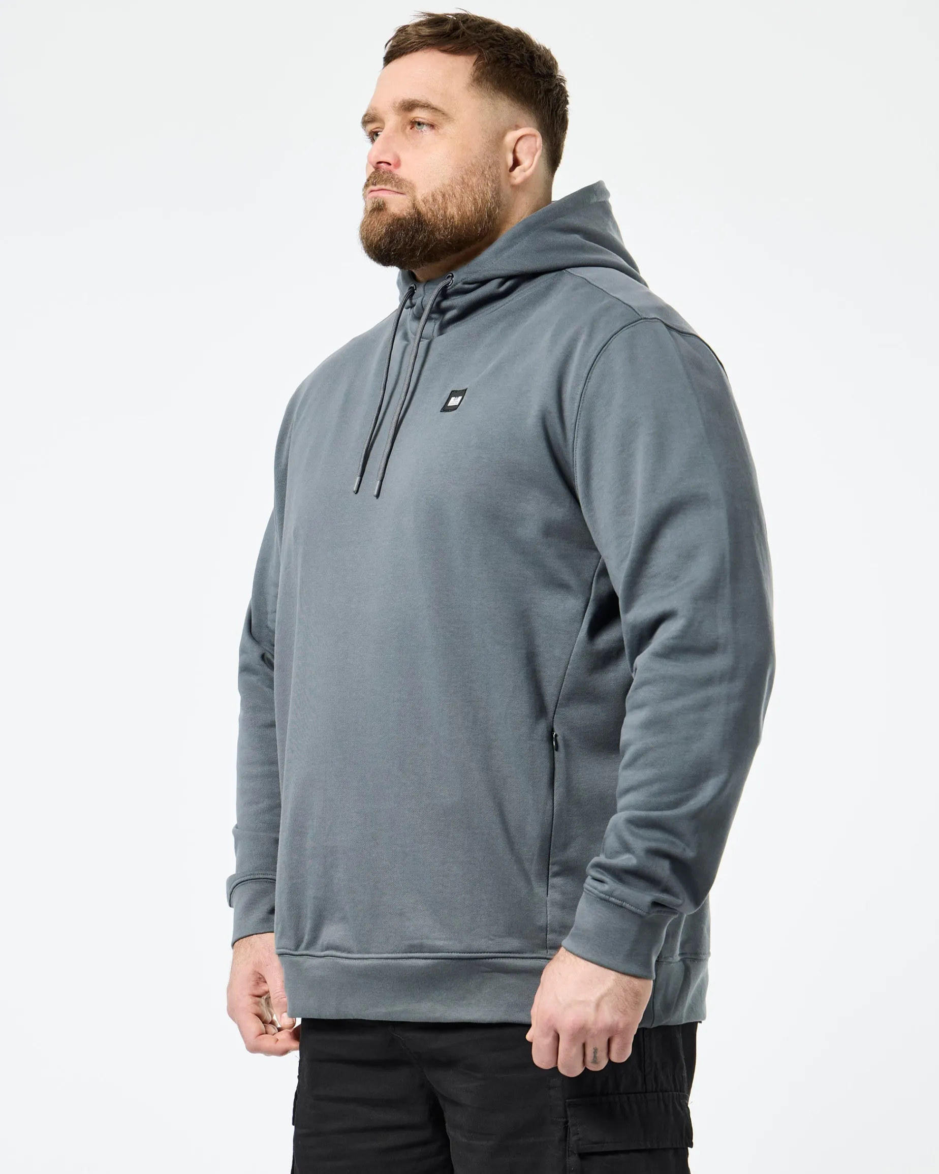 Plus Size - Ribbe Hoodie Zinc