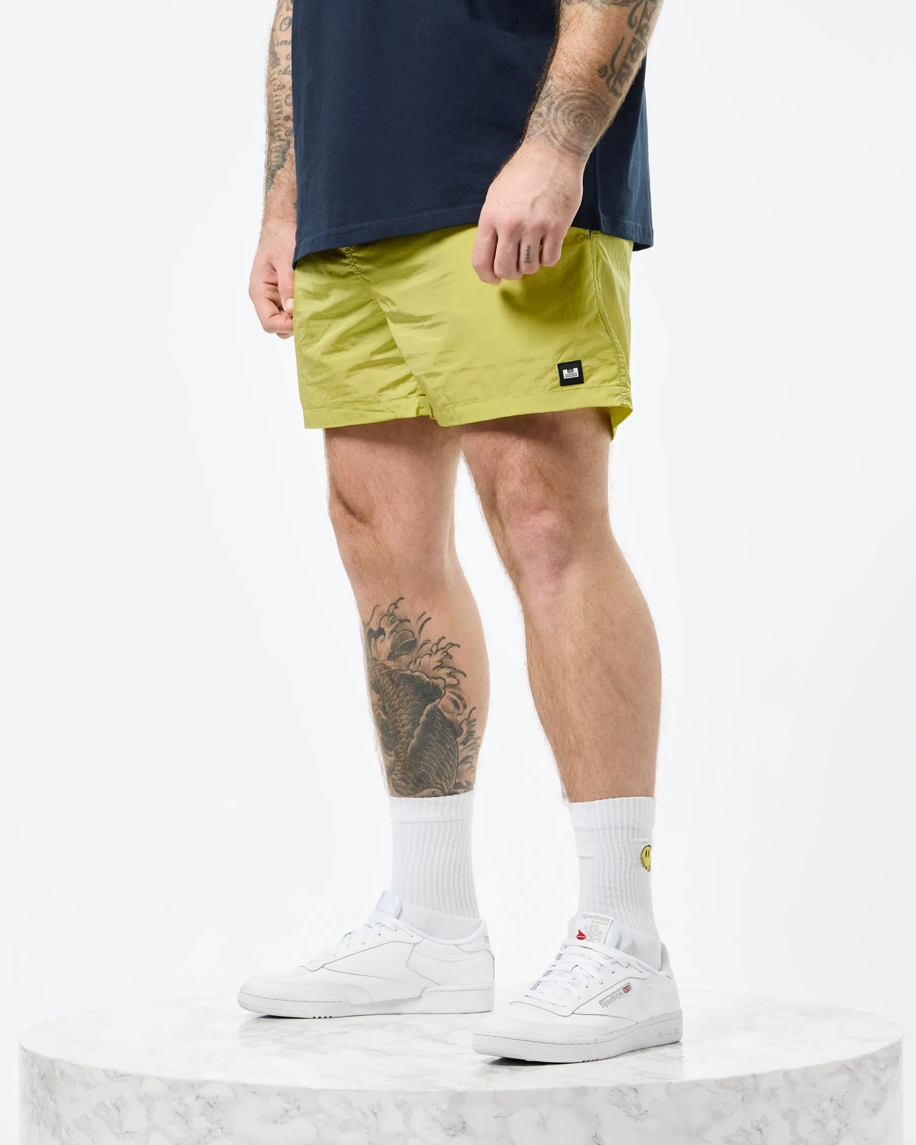 Plus Size - Stacks Swim Shorts Peridot Green