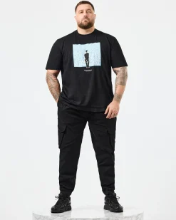 Plus Size - Supernova Graphic T-Shirt Black/Blue