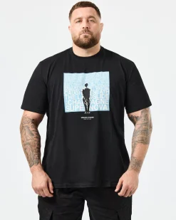 Plus Size - Supernova Graphic T-Shirt Black/Blue