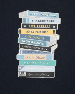 Plus Size - Tapes Graphic T-Shirt Navy
