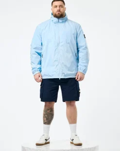 Plus Size - Technician Mesh Lined Jacket Ocean Wave Blue