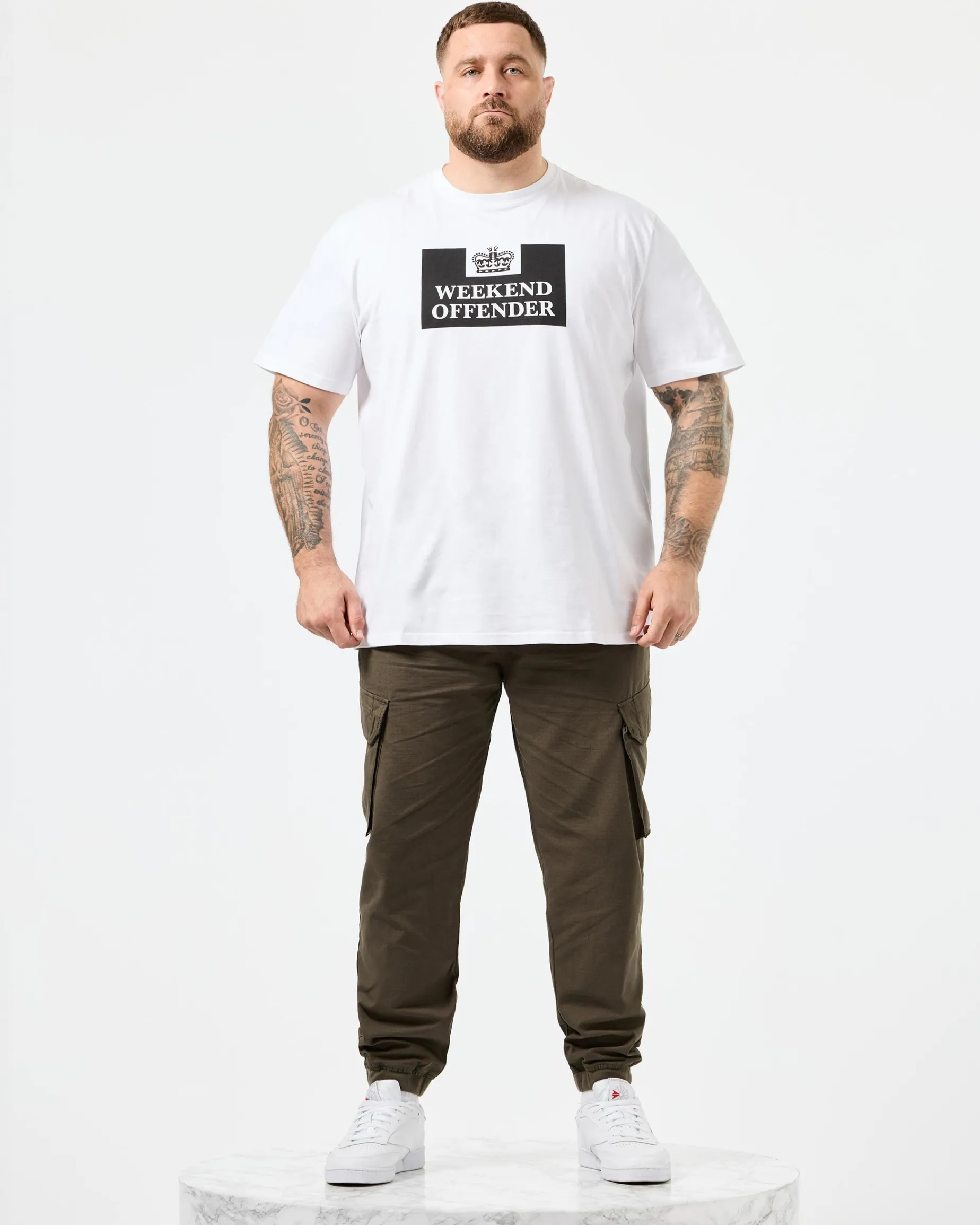 Prison T-Shirt White - Plus Size