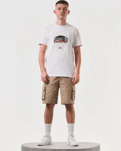 Pyramid Embroidered Graphic T-Shirt White