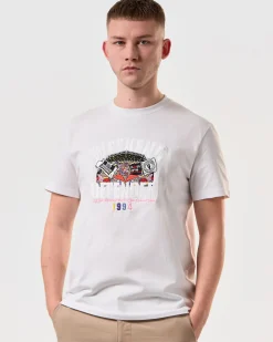 Pyramid Embroidered Graphic T-Shirt White