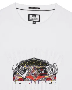 Pyramid Embroidered Graphic T-Shirt White