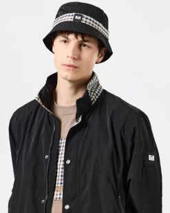 Queensland Bucket Hat Black/Mid House Check