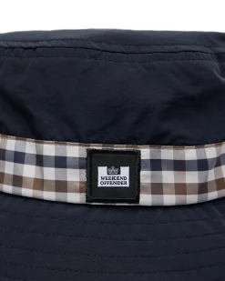 Queensland Bucket Hat Navy / Mid House Check