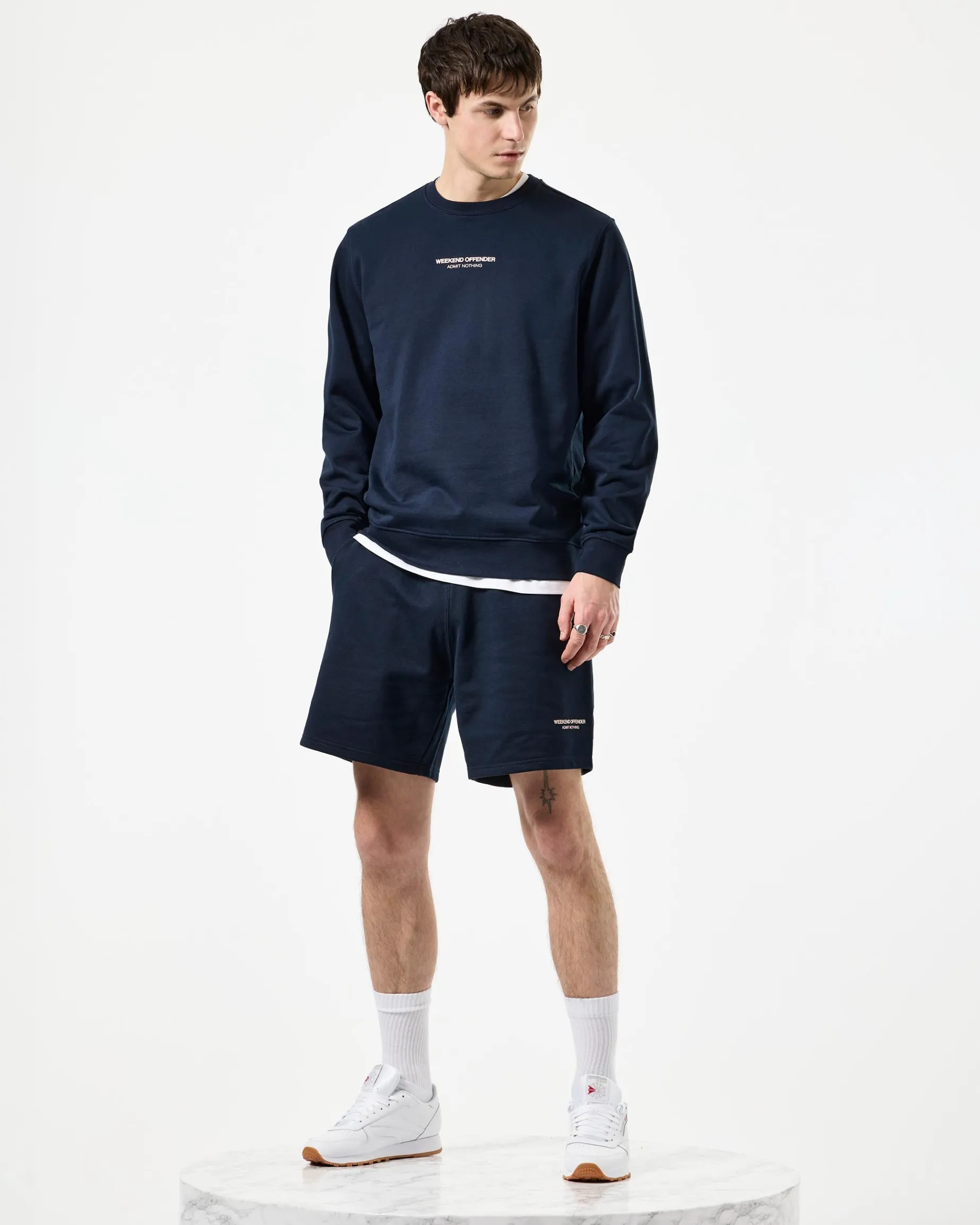 Raval Sweatshirt Navy/Pale Blush Pink