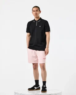 Rivas Polo Shirt Black/Pale Blush Pink