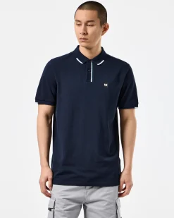 Rivas Polo Shirt Navy/Ocean Wave Blue
