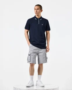 Rivas Polo Shirt Navy/Ocean Wave Blue