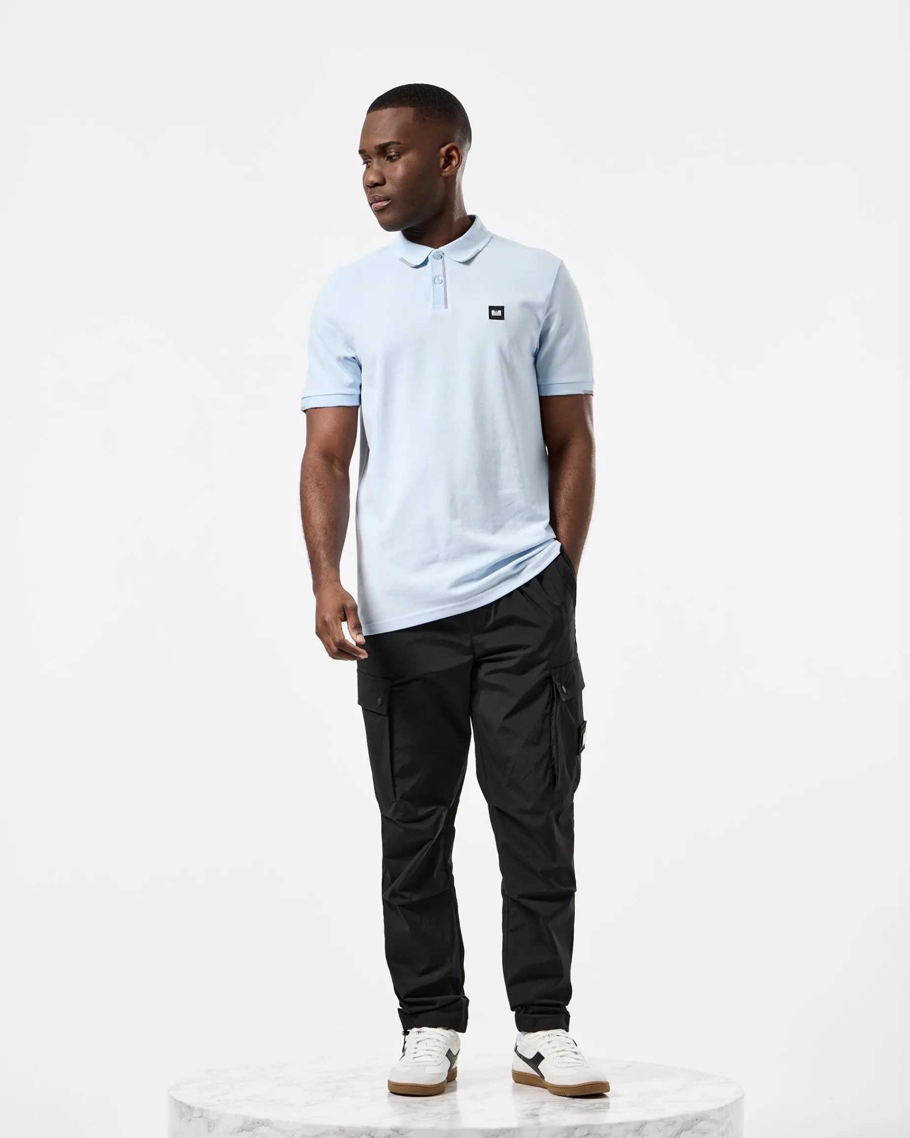 Rivas Polo Shirt Ocean Wave Blue/Smokey Grey