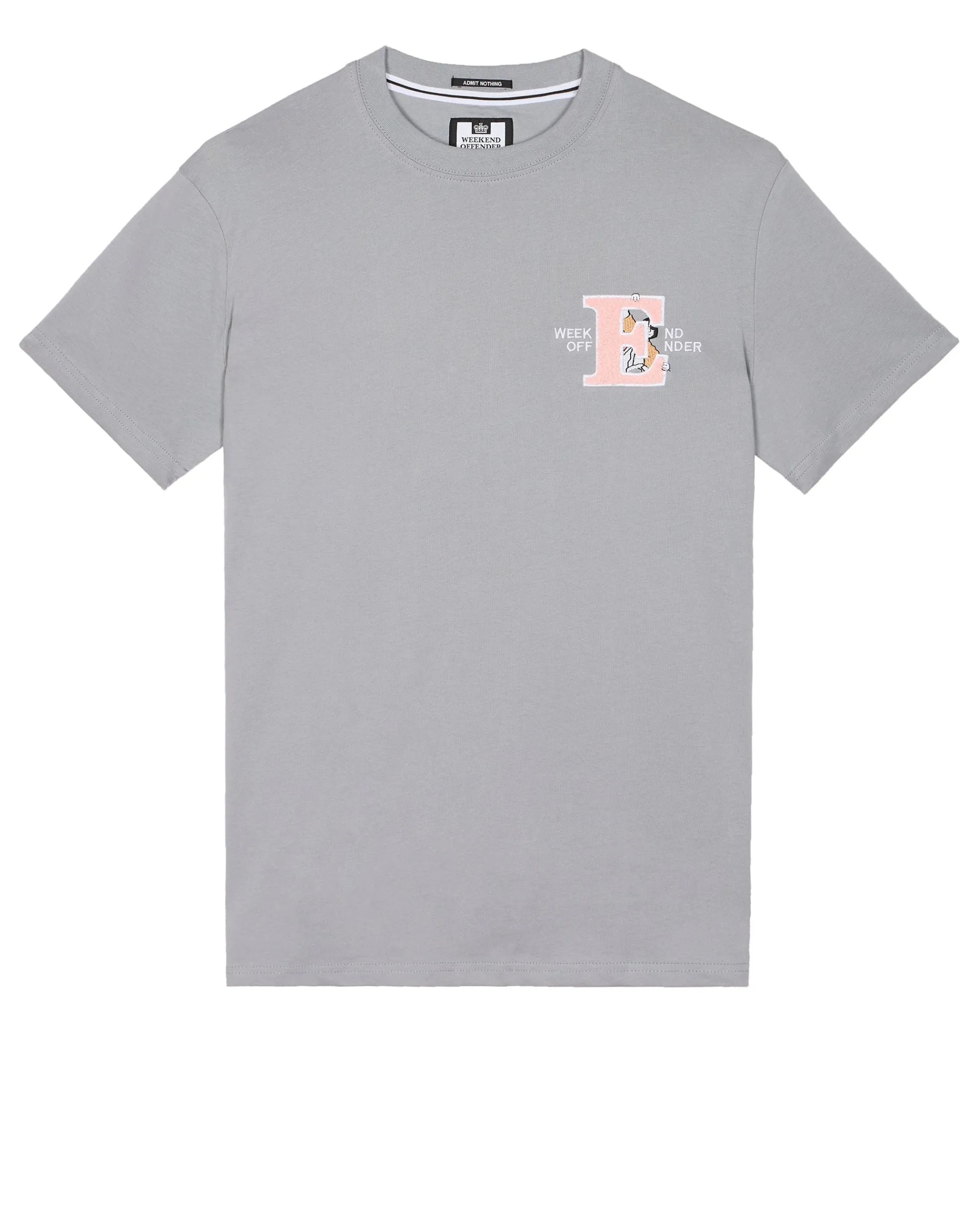 Ryder Embroidered Graphic T-Shirt Smokey Grey