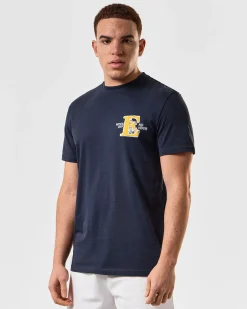 Ryder Embroidered Graphic T-Shirt Navy