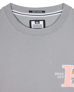 Ryder Embroidered Graphic T-Shirt Smokey Grey