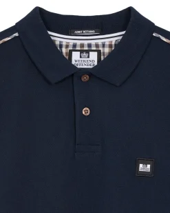 Sakai Polo Shirt Navy/Mid House Check