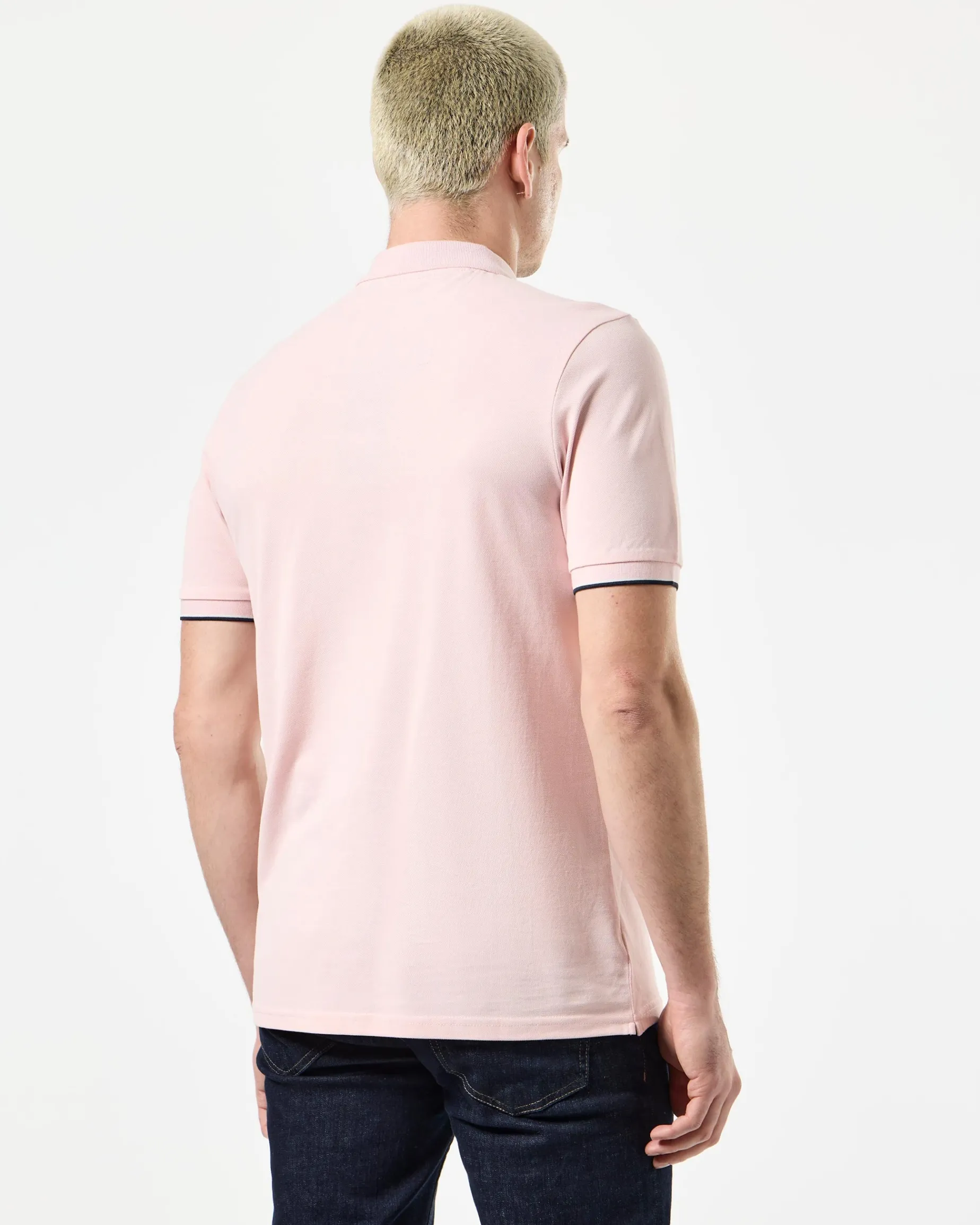 Sakai Polo Shirt Pale Blush Pink/Mid House Check