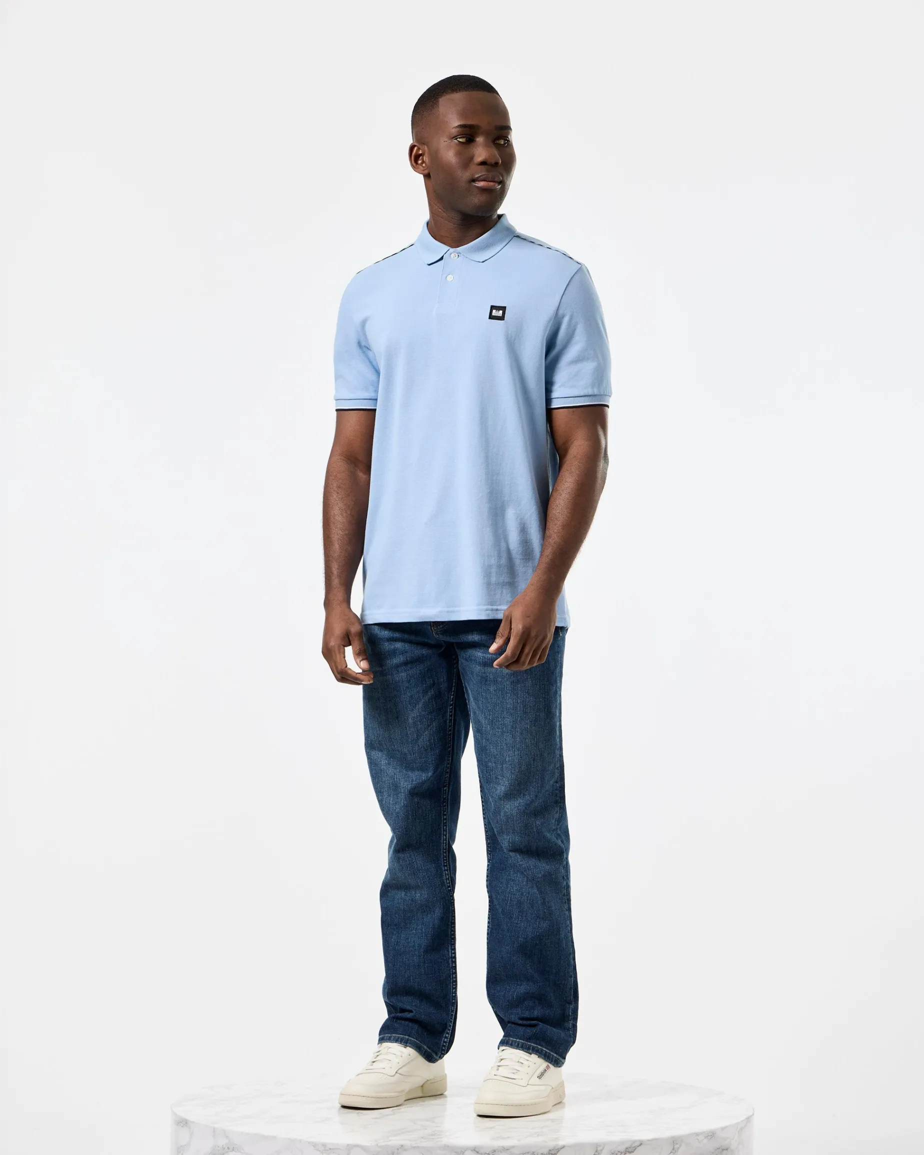 Sakai Polo Shirt Sea Marine Blue/Mid House Check