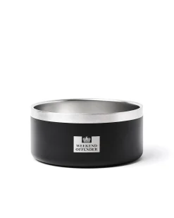 Small WO Dog Bowl Black