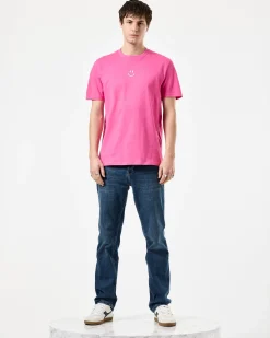 Smile Graphic T-Shirt Candy Pink