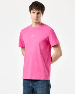 Smile Graphic T-Shirt Candy Pink