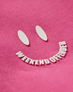 Smile Graphic T-Shirt Candy Pink