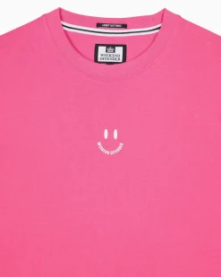 Smile Graphic T-Shirt Candy Pink