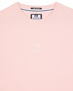 Smile Graphic T-Shirt Pale Blush Pink