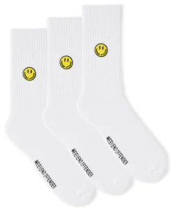 Smiley Sports Socks White