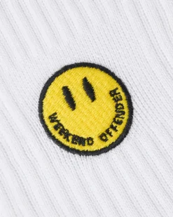 Smiley Sports Socks White