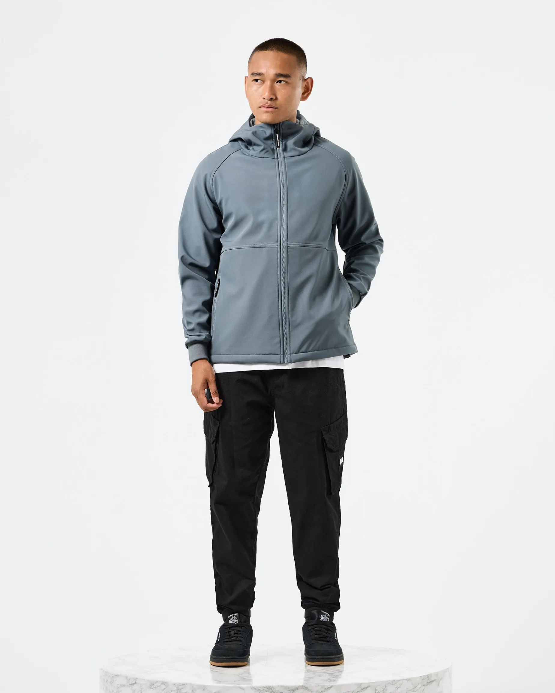 Stipe Softshell Jacket Zinc