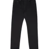 444 Tapered Black Denim Jeans