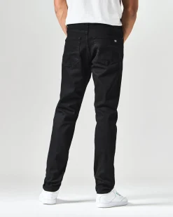 444 Tapered Black Denim Jeans