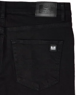 444 Tapered Black Denim Jeans