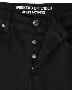 444 Tapered Black Denim Jeans