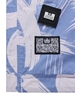 Technician Camo Cotton Jacket Cornflower Blue