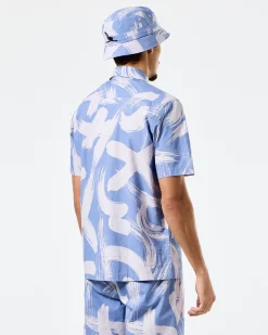 Toshima Camo Shirt Cornflower Blue