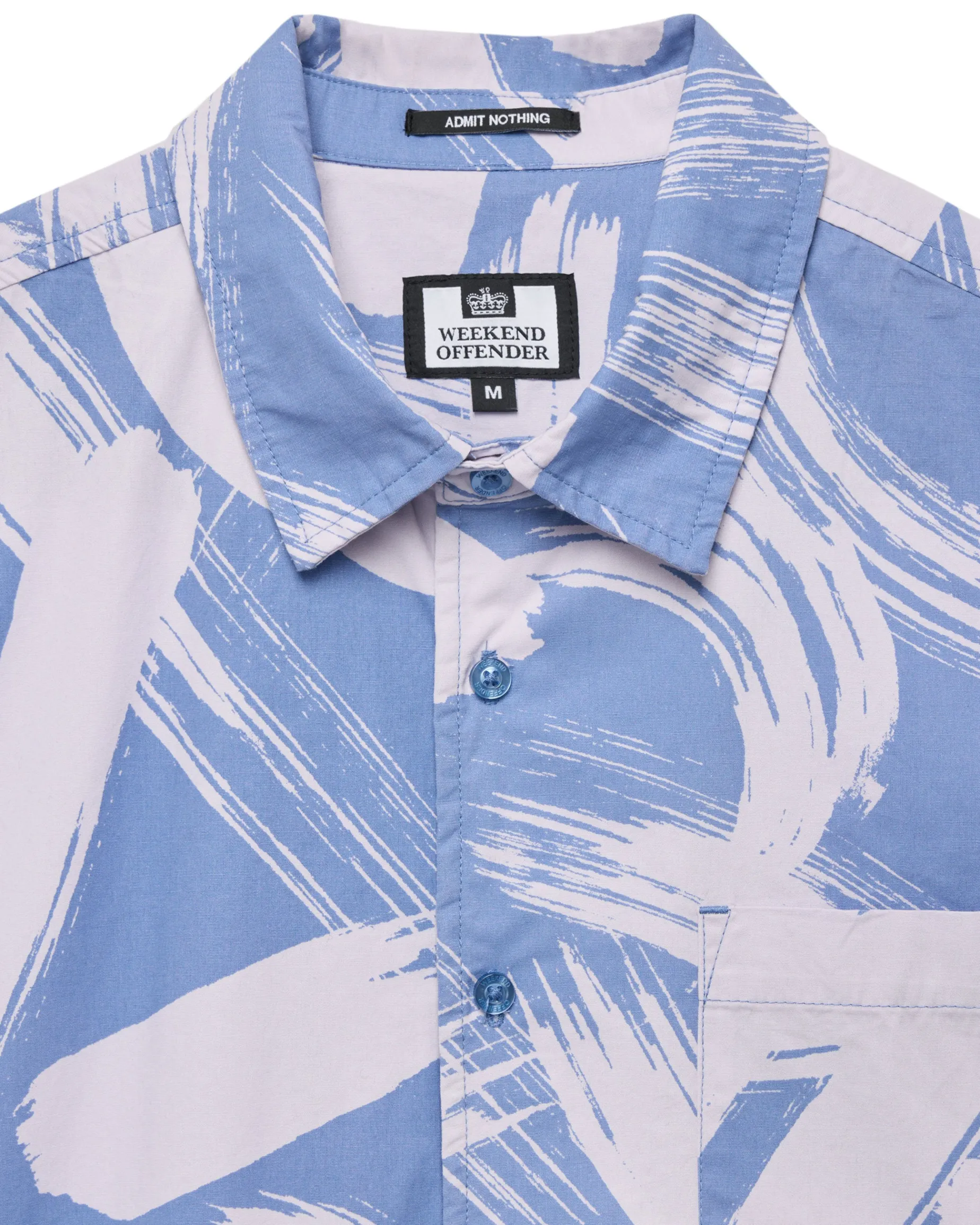 Toshima Camo Shirt Cornflower Blue