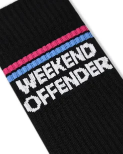 Twin Stripe Sports Socks Black
