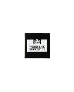 Weekend Offender Square Pin Badge