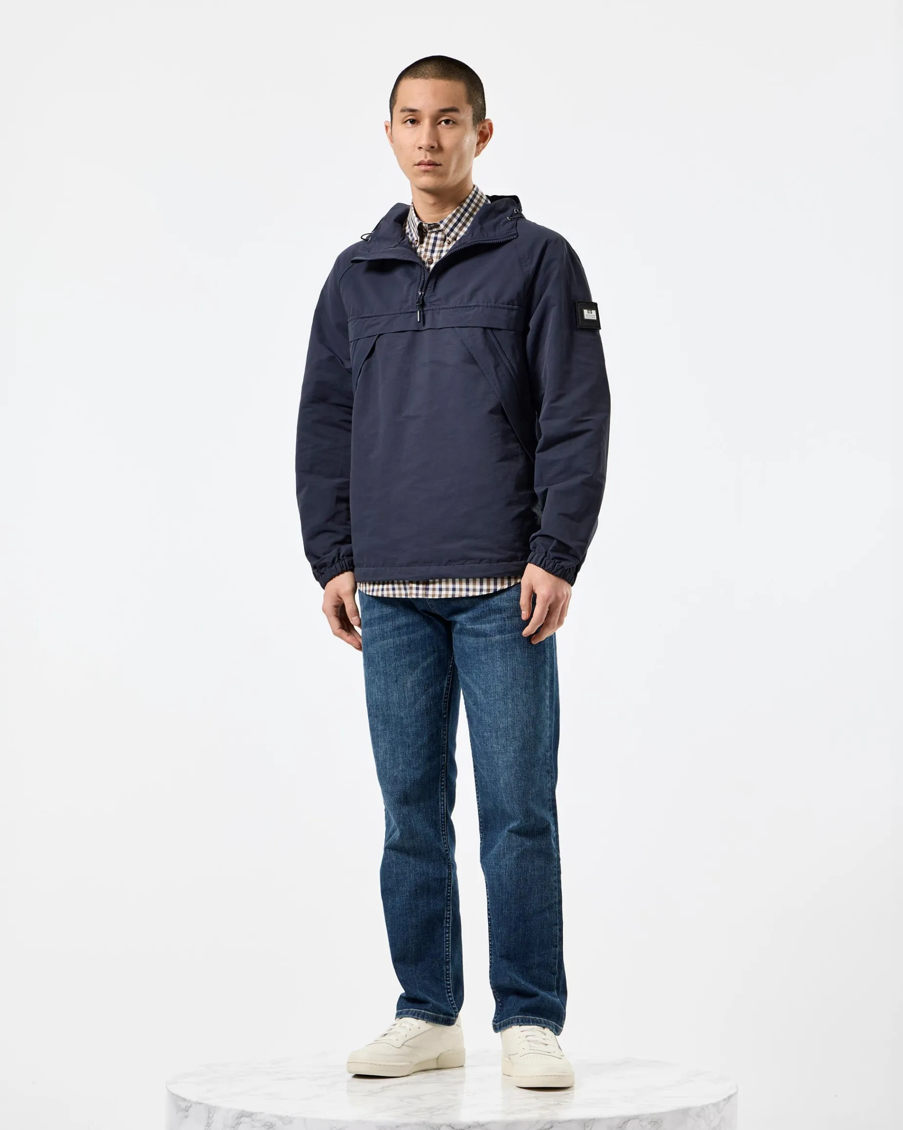 Wynwood Quarter Zip Over-Top Navy