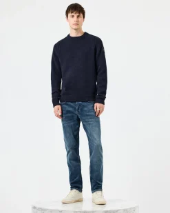 Zagreb Knitted Wool Sweater Navy